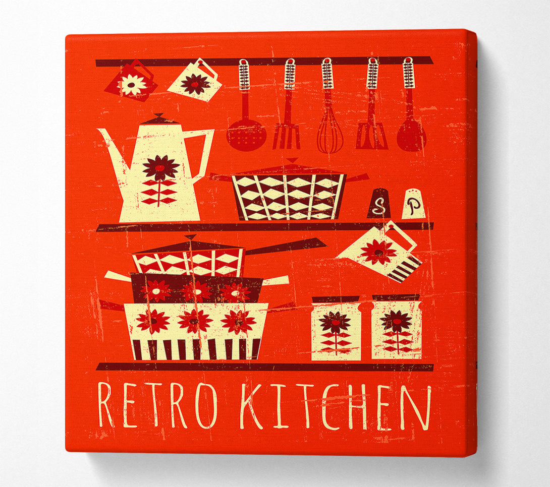  A Canvas Print of Retro Kitchen 1 Canvas Print