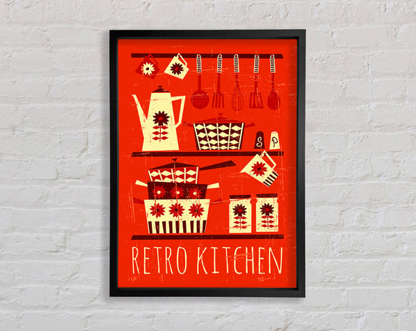 Retro Kitchen 1 Framed Print