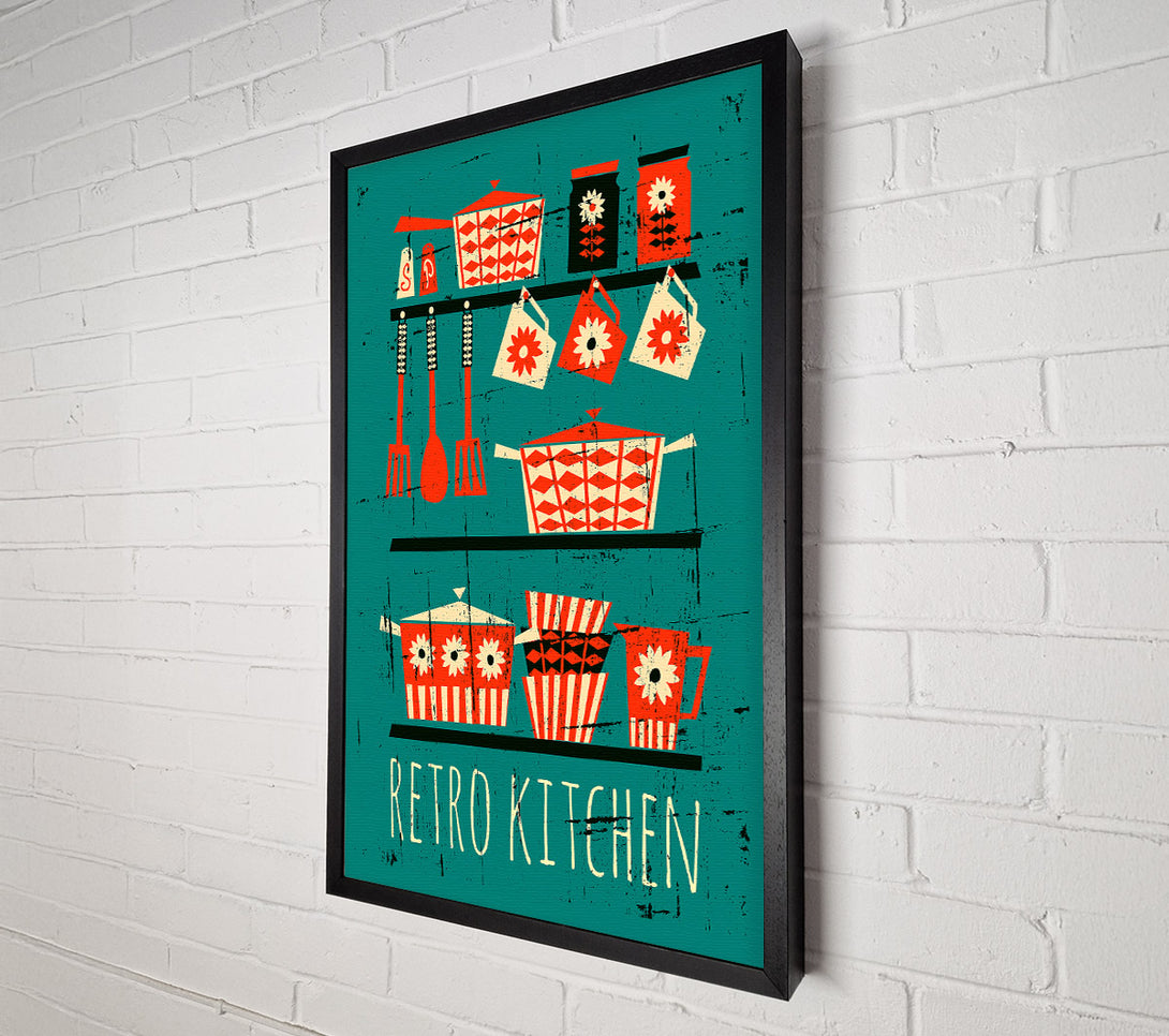  A Canvas Print of Retro Kitchen 2 Canvas Wall Art