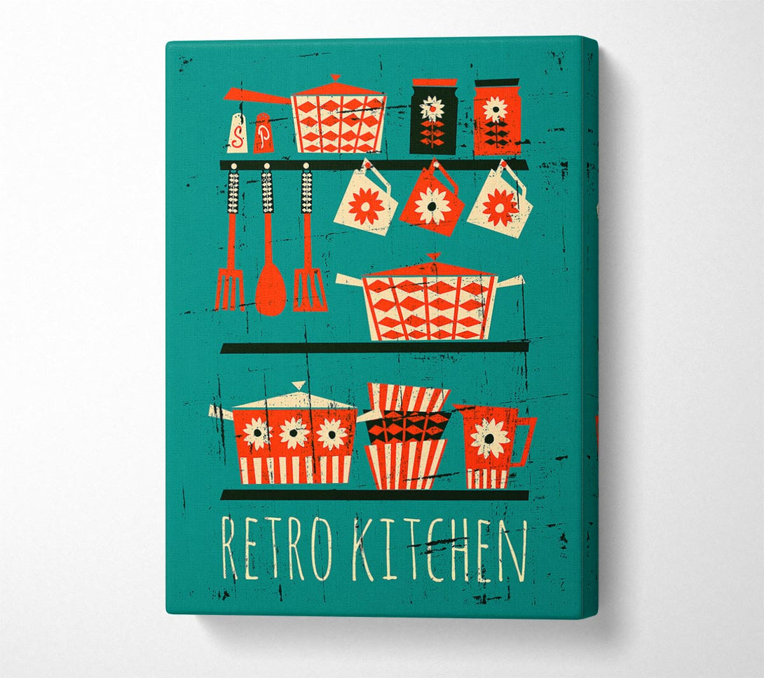  A Canvas Print of Retro Kitchen 2 Canvas Wall Art