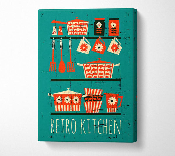  A Canvas Print of Retro Kitchen 2 Canvas Wall Art