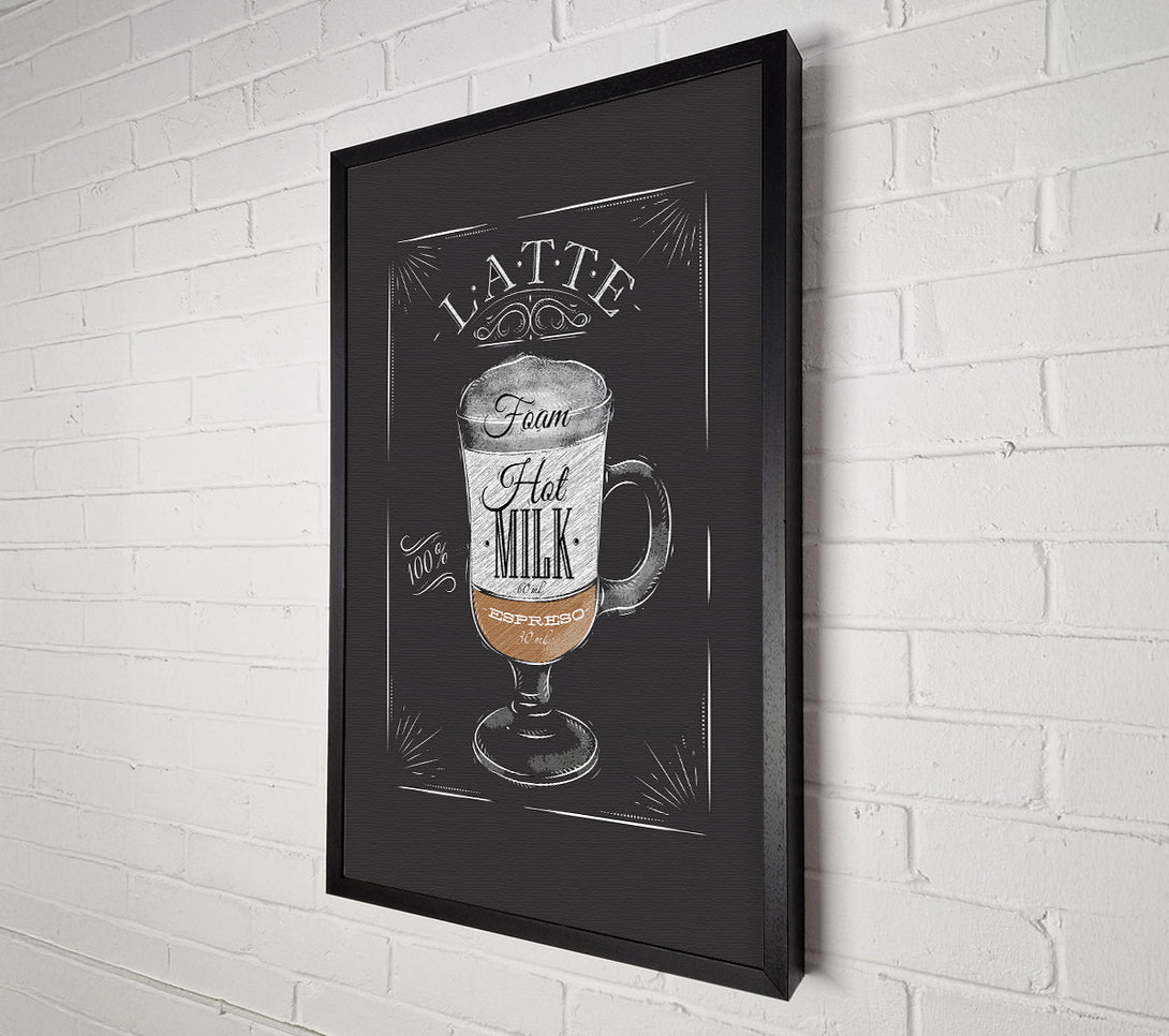  A Canvas Print of Latte Coffee 1 Canvas Art