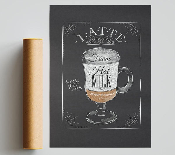 Latte Coffee 1 Poster