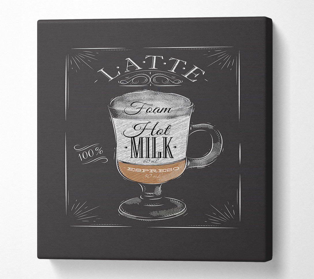 A Canvas Print of Latte Coffee 1 Canvas Art