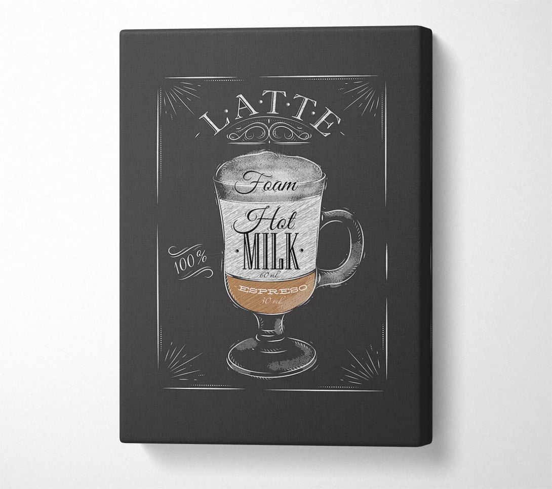  A Canvas Print of Latte Coffee 1 Canvas Art