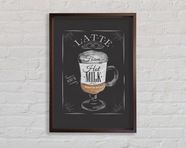 Latte Coffee 1 Framed Print