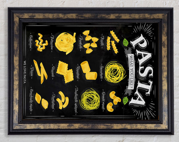 We Love Pasta Framed Print
