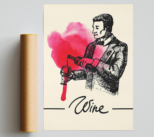 Wine Pourer Poster