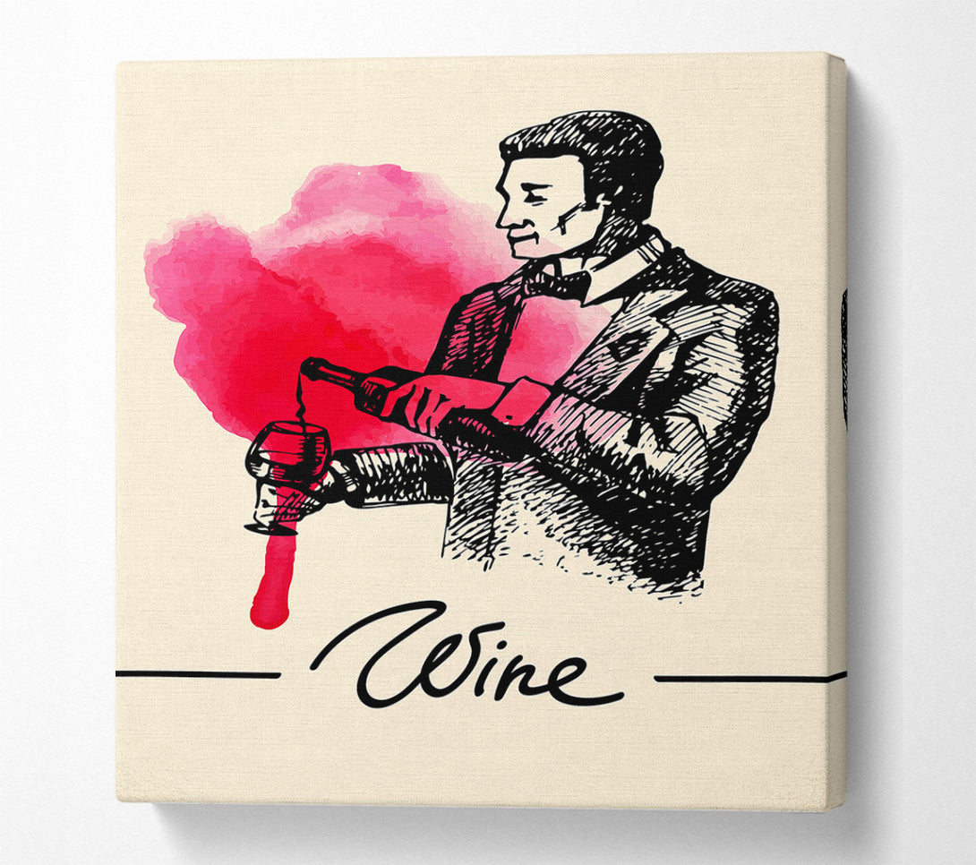  A Canvas Print of Wine Pourer Canvas Print