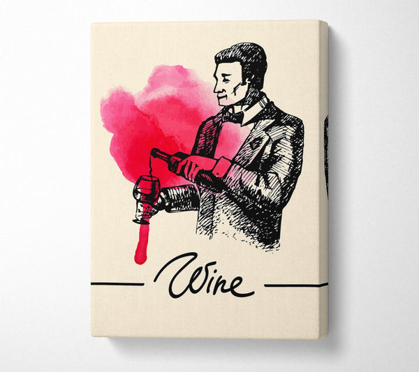  A Canvas Print of Wine Pourer Canvas Print