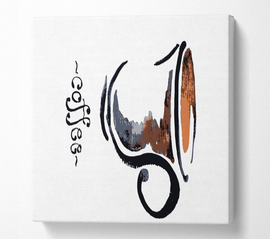  A Canvas Print of Coffee Cup Canvas Wall Art