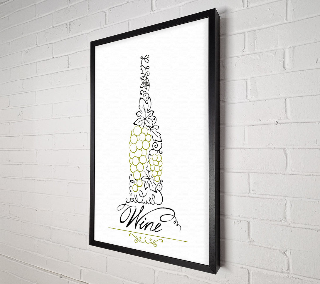  A Canvas Print of White Wine Grapes Canvas Art