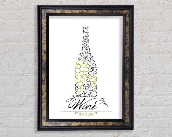 White Wine Grapes Framed Print
