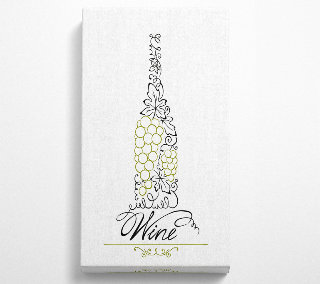  A Canvas Print of White Wine Grapes Canvas Art