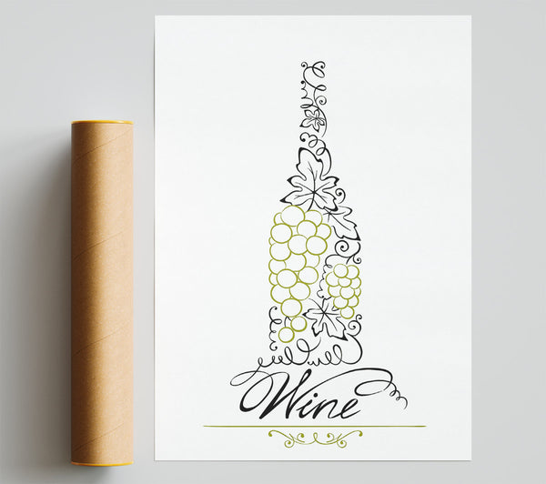 White Wine Grapes Print
