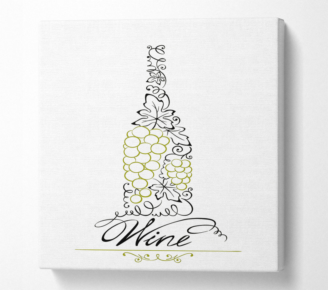  A Canvas Print of White Wine Grapes Canvas Art