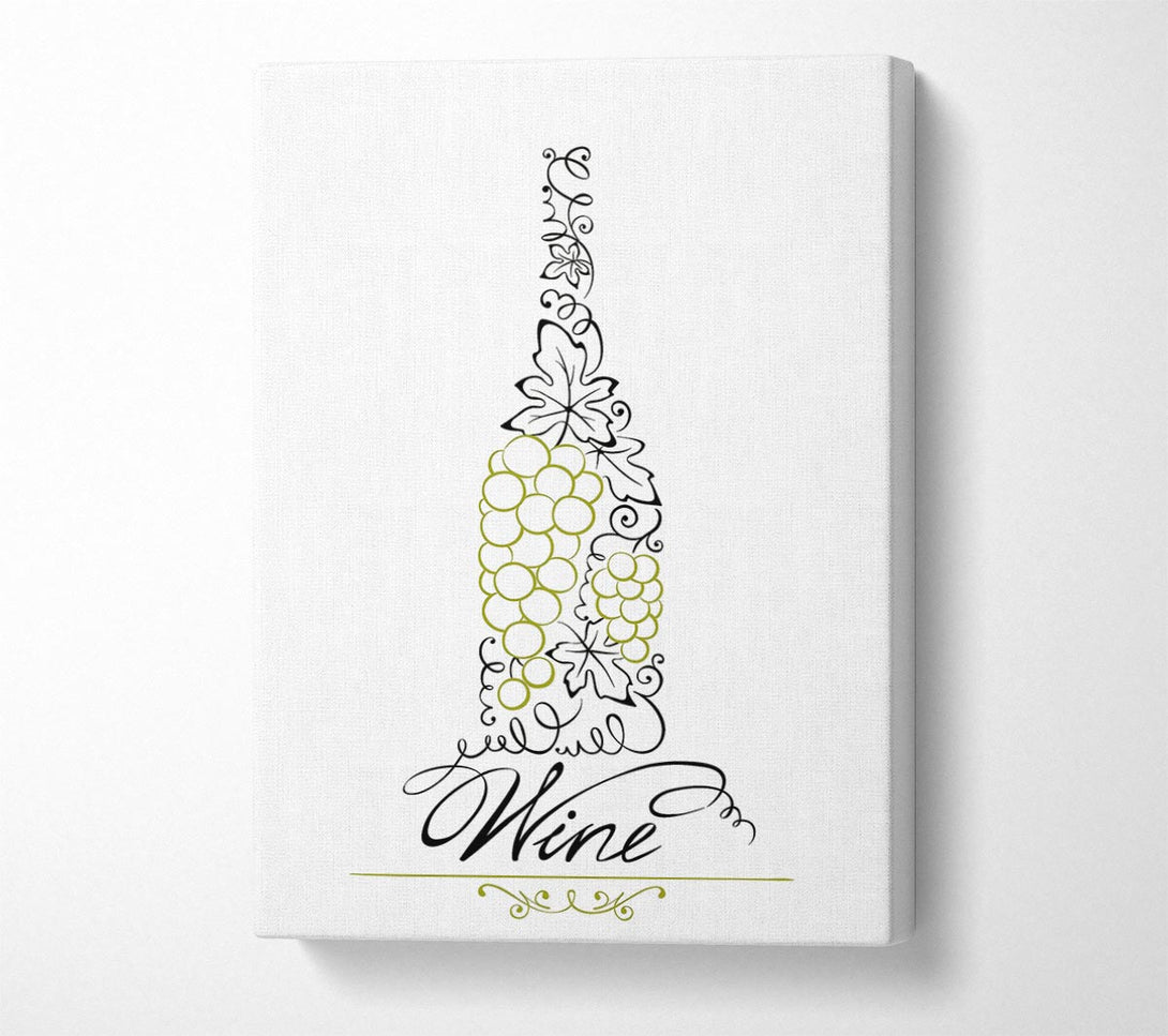  A Canvas Print of White Wine Grapes Canvas Art