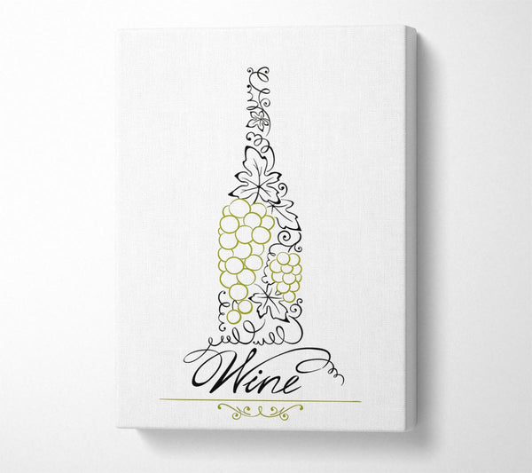  A Canvas Print of White Wine Grapes Canvas Art