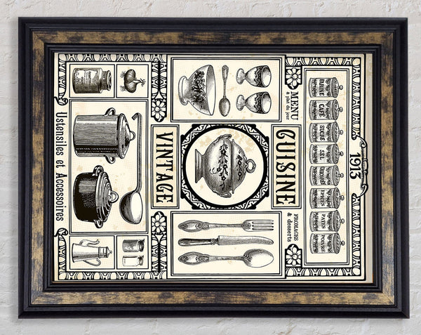 Vintage Cuisine Framed Print