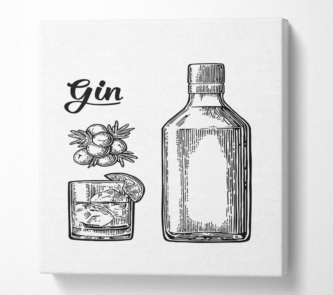  A Canvas Print of Gin And Tonic Over Ice 4 Canvas Art