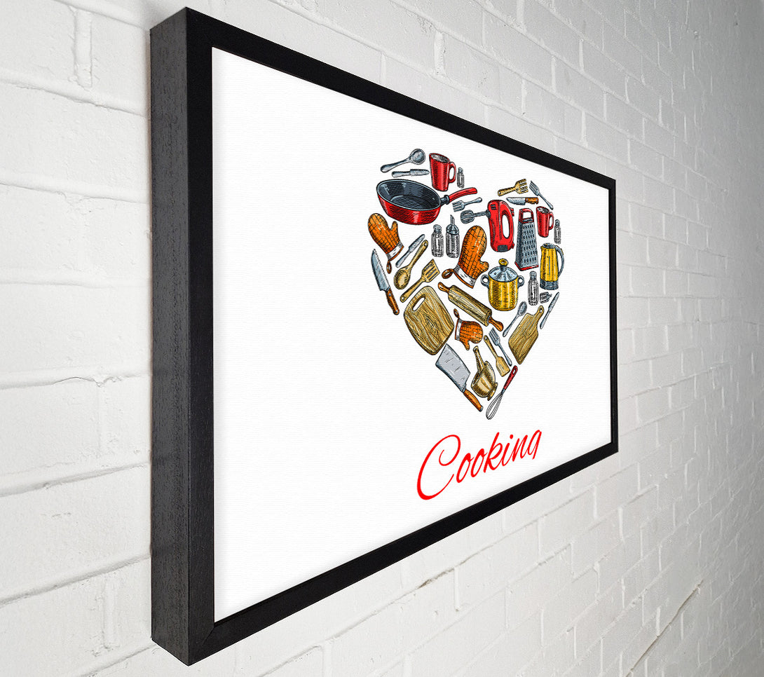  A Canvas Print of I Love Cooking 1 Canvas Wall Art