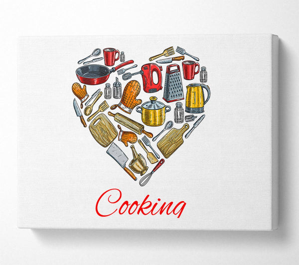  A Canvas Print of I Love Cooking 1 Canvas Wall Art