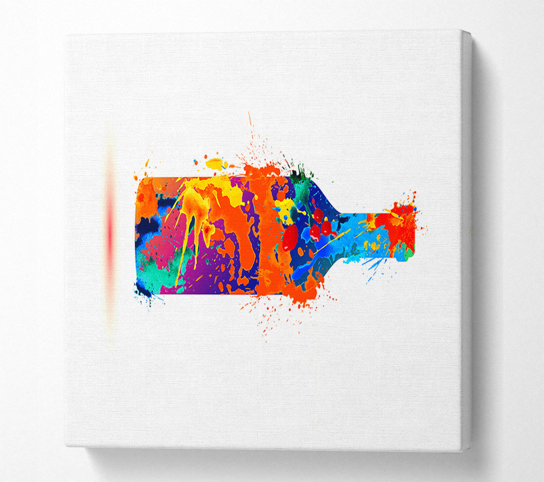  A Canvas Print of Wine Bottle Splash Canvas Wall Art