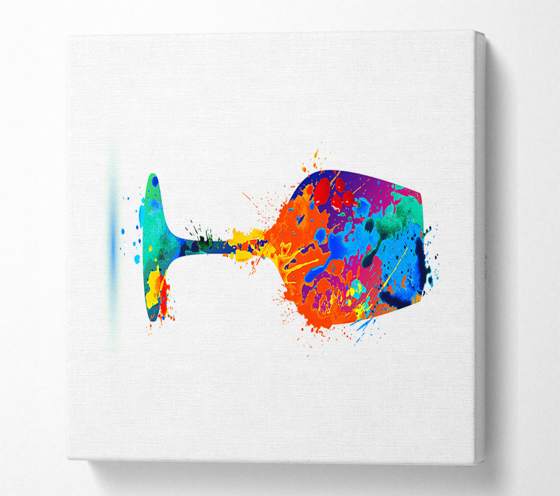  A Canvas Print of Wine Glass Splash Canvas Art