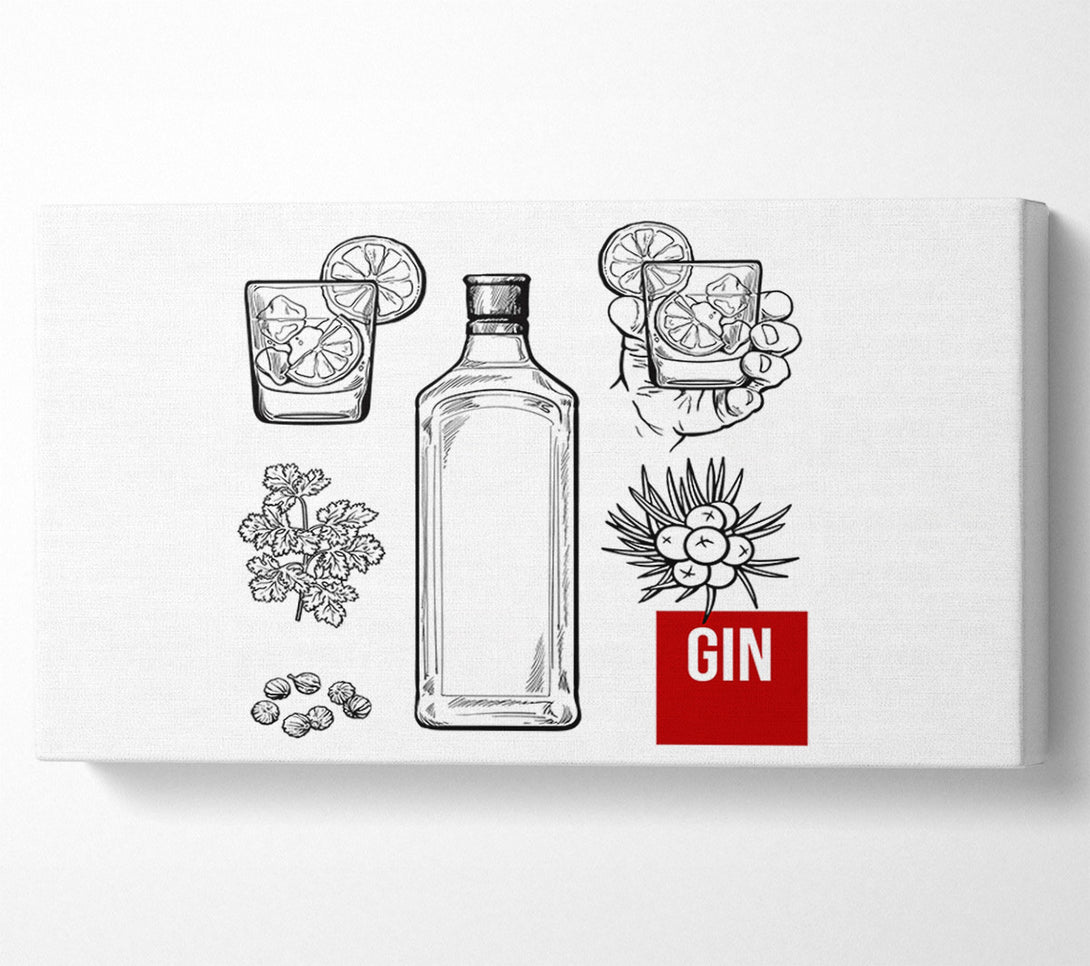  A Canvas Print of Gin And Tonic Over Ice 5 Canvas Art