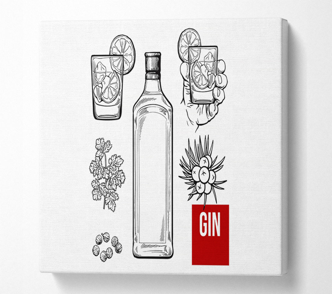  A Canvas Print of Gin And Tonic Over Ice 5 Canvas Art