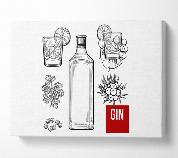  A Canvas Print of Gin And Tonic Over Ice 5 Canvas Art