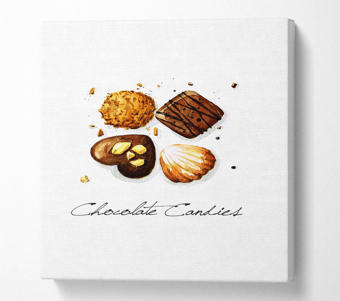  A Canvas Print of Chocolate Biscuit Cookies Canvas Print