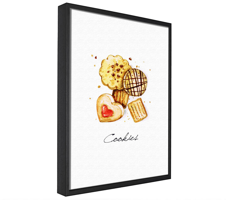 A picture of a Biscuit Cookie Delight framed canvas print sold by Wallart-Direct.co.uk