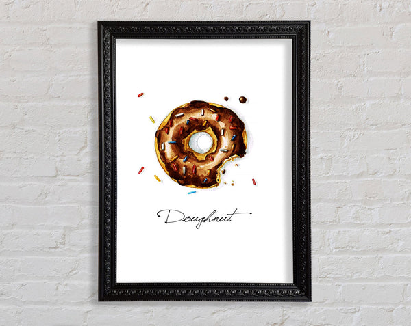 Chocolate Doughnut Framed Print