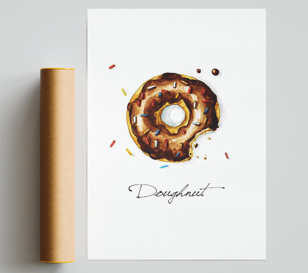 Chocolate Doughnut Giclee Print