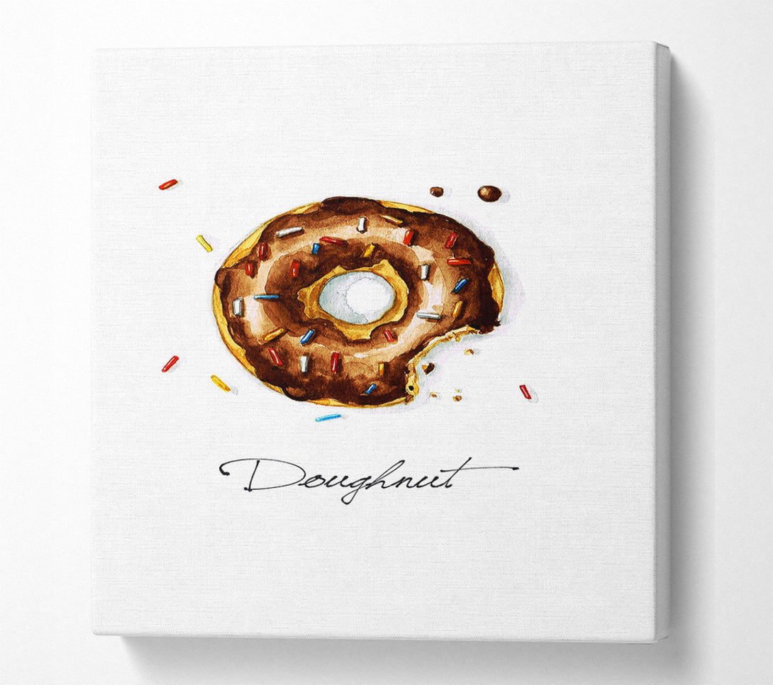  A Canvas Print of Chocolate Doughnut Canvas Art
