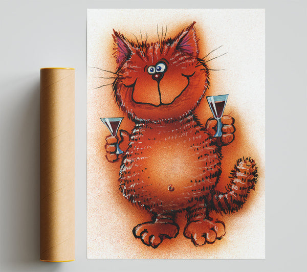 Cat Tipple Giclee Print