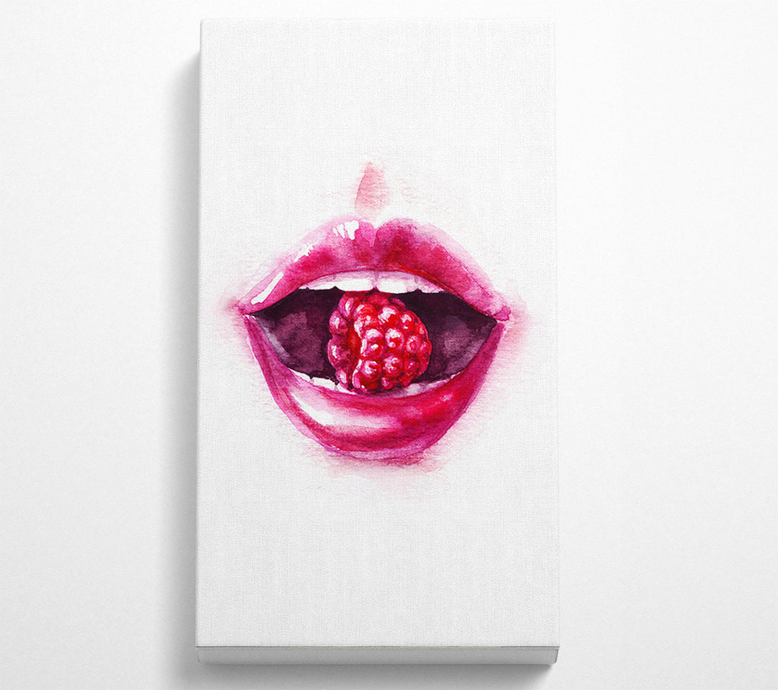  A Canvas Print of Raspberry Lips Canvas Art