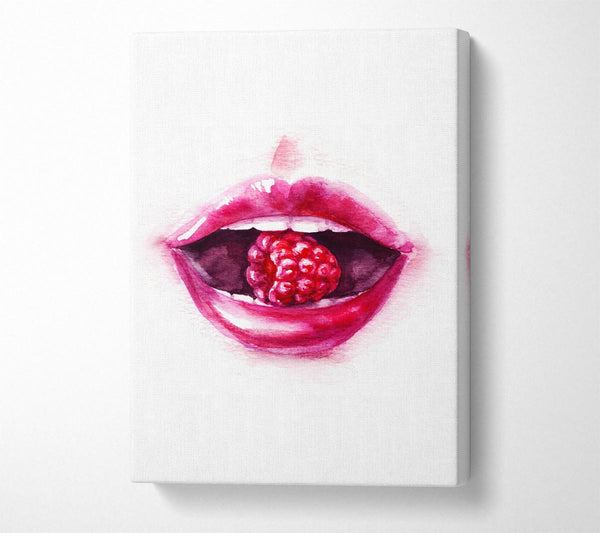  A Canvas Print of Raspberry Lips Canvas Art