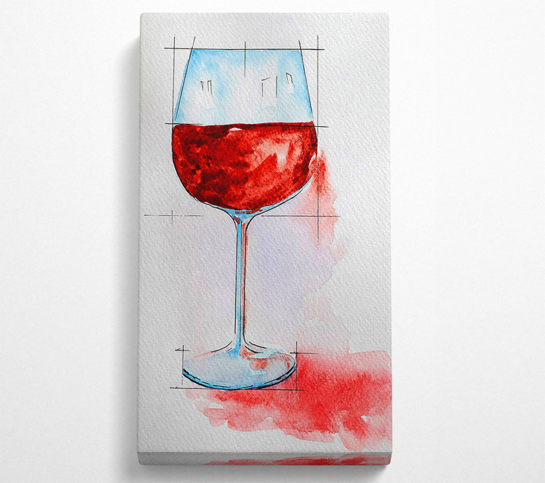  A Canvas Print of Red Wine Measure Canvas Print