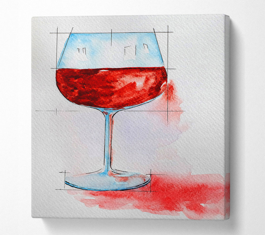  A Canvas Print of Red Wine Measure Canvas Print