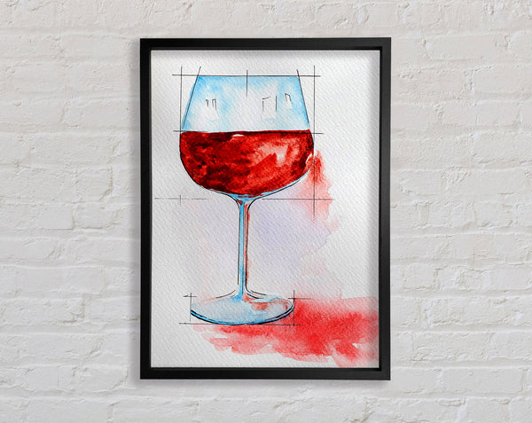 Red Wine Measure Framed Print