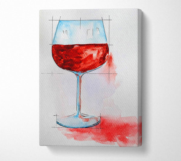  A Canvas Print of Red Wine Measure Canvas Print