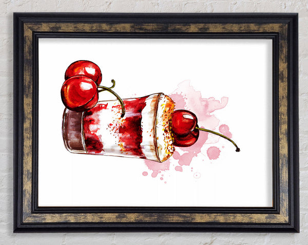 Cherry Sundae Framed Print