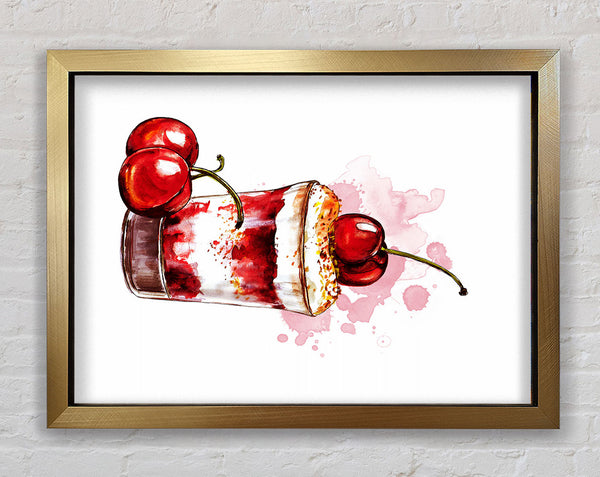 Cherry Sundae Framed Print
