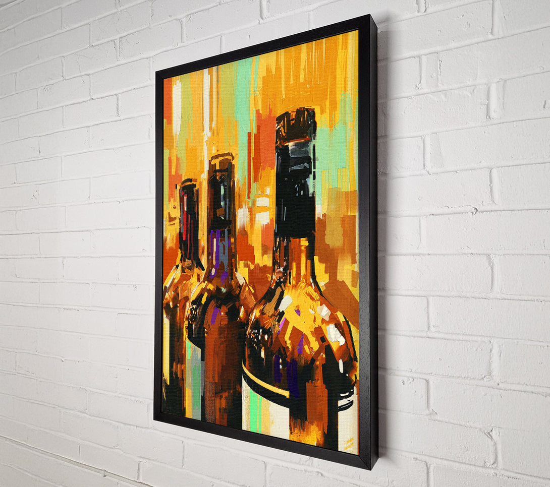  A Canvas Print of Retro Wine Bottles Canvas Art