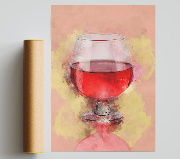 Red Wine Glass Giclee Print