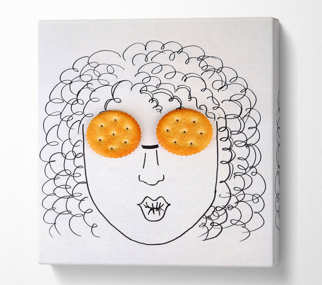  A Canvas Print of Biscuit Eyes Canvas Wall Art