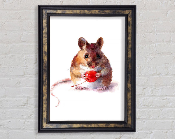 Cherry Mouse Framed Print