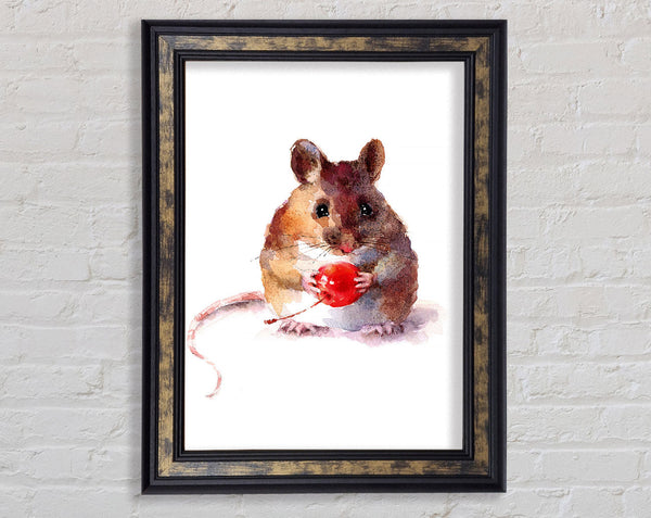 Cherry Mouse Framed Print